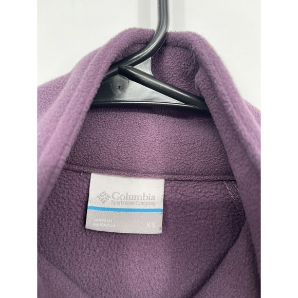 Women's Columbia Fleece Zip Up Jacket XSmall Purple‎ - Picture 2 of 7